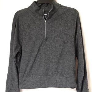 DKNY Sport Heathered Grey Quarter-Zip Pullover sz XL